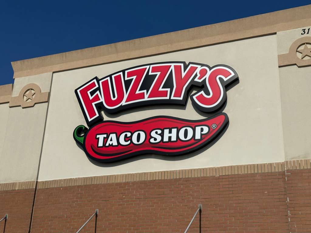 Fuzzy's Taco Shop front sign