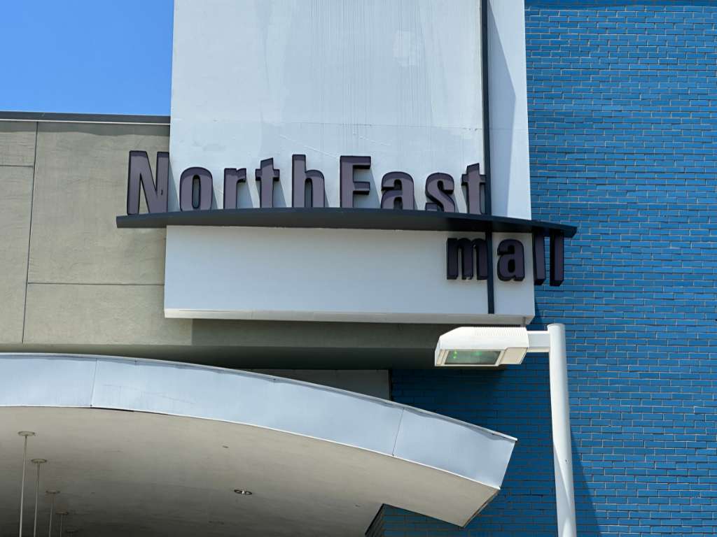 Northeast Mall sign in Hurst, Texas